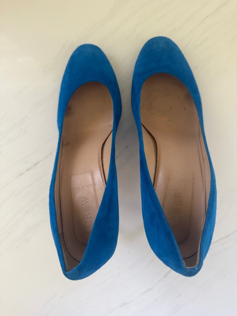J.Crew women’s suede leather blue pump